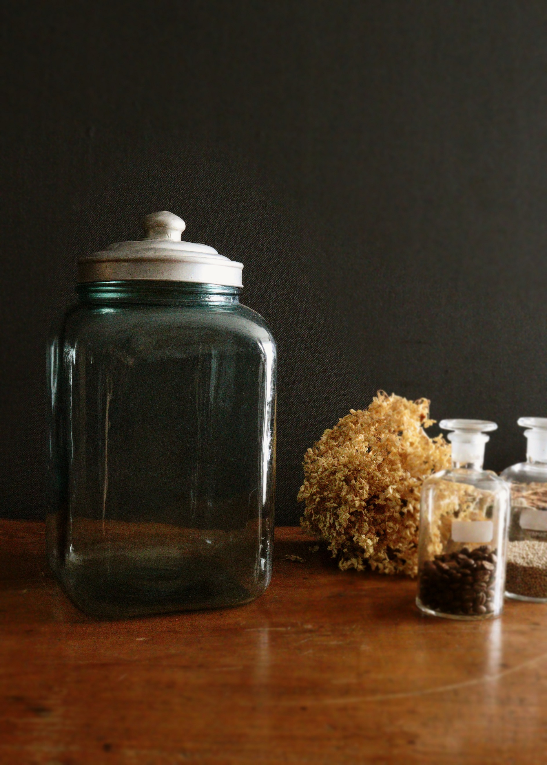 古いガラス瓶 アルミ蓋 保存瓶 古道具 透明ガラス アンティーク ガラス