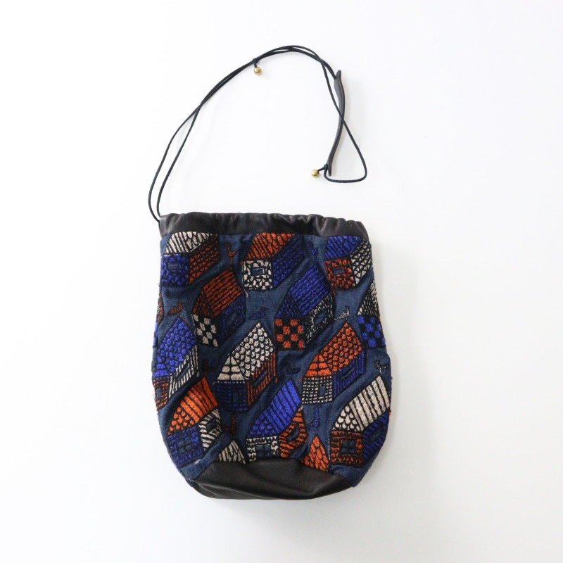 再販ハンドメイド＊ミナペルホネン＊thoroughbred＊きんちゃく