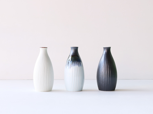 有田焼 陶悦窯 フチサビ / 墨流し 線彫 徳利 | 有田焼 波佐見焼