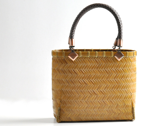 網代編みバッグ S/竹バッグ/ミニバッグ/かごバッグ/レディース/バッグ