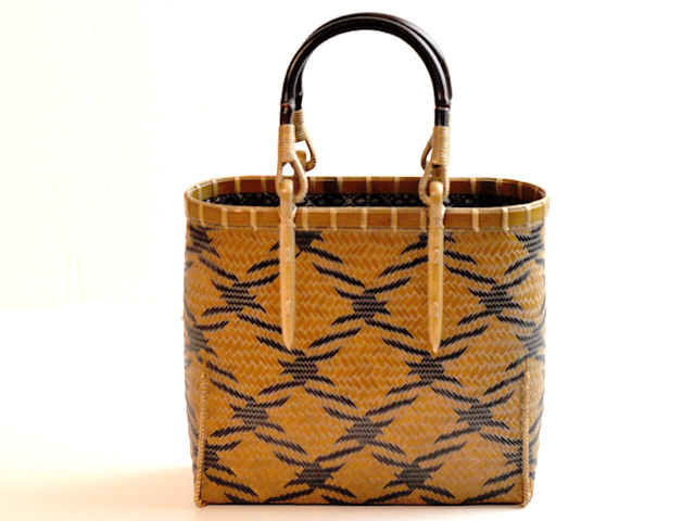波網代編みバッグ L/竹バッグ/高級バッグ/レディース/バッグ通販/国産