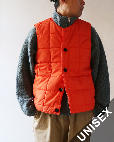 Necessary or Unnecessary - QUILT VEST COTTON - ORANGE ネセサリー