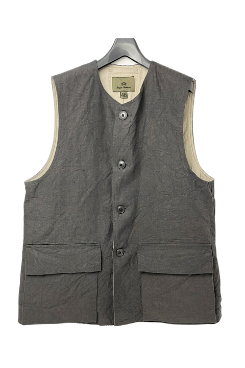 JERKIN VEST-HEMP CANVAS/ジャーキンベスト-ヘンプキャンバス