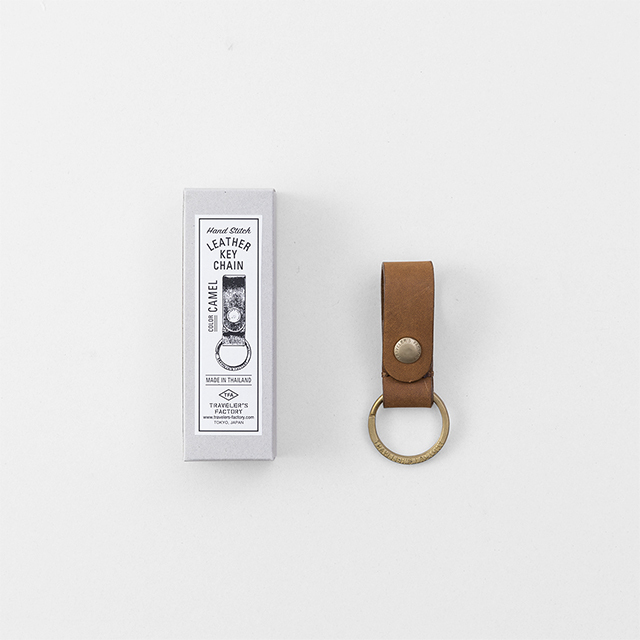 TF レザーキーチェーン キャメル (07100657)