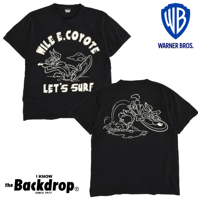 Warner Bros】(ワーナーブラザーズ) COYOTE LET'S SURF TEE (ブラック