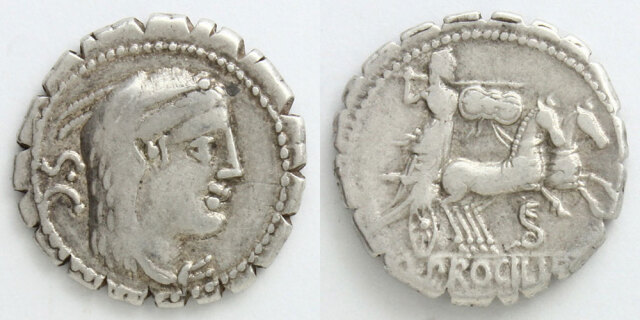 古代ローマ デナリウス銀貨 ジュノー女神