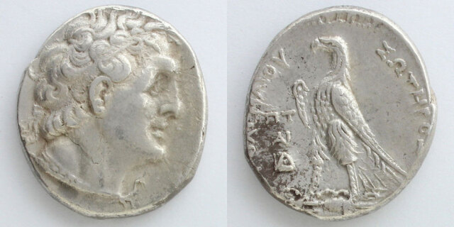 プトレマイオス朝エジプト テトラドラクマ銀貨 プトレマイオス1世／大鷲