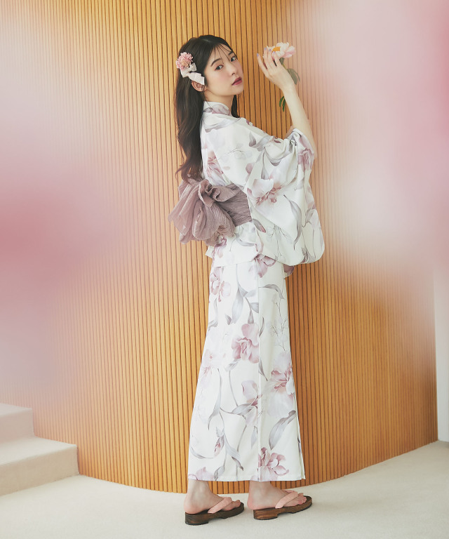 2WAY♪可憐に咲き誇る、鈴蘭×菖蒲柄セパレート浴衣