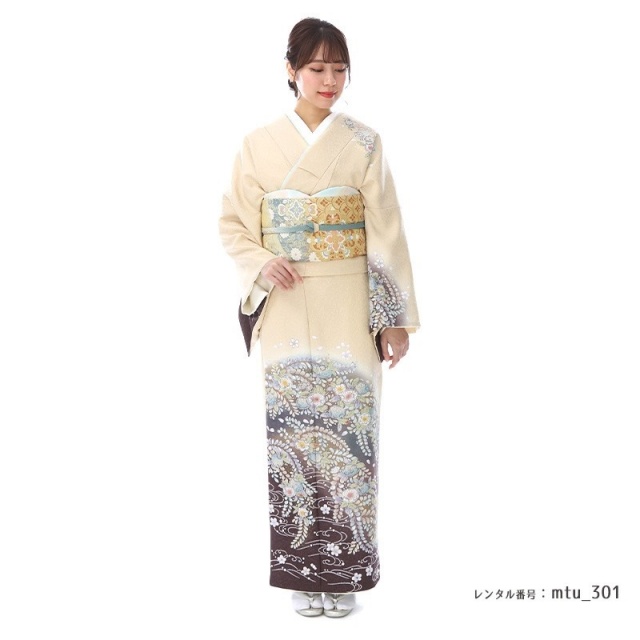 訪問着】繊細で華やかな辻が花、モダンでおしゃれなデザイン。｜着物