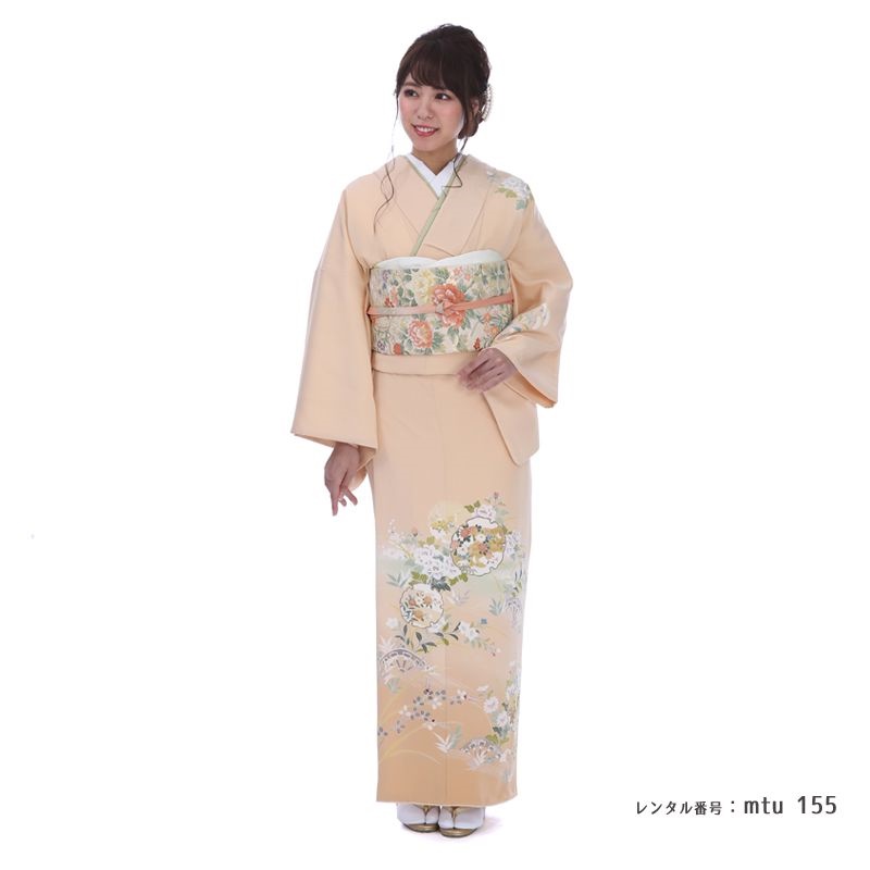 mtu_155】四季の草花に祈り願いがあふれる訪問着｜着物レンタルマイ