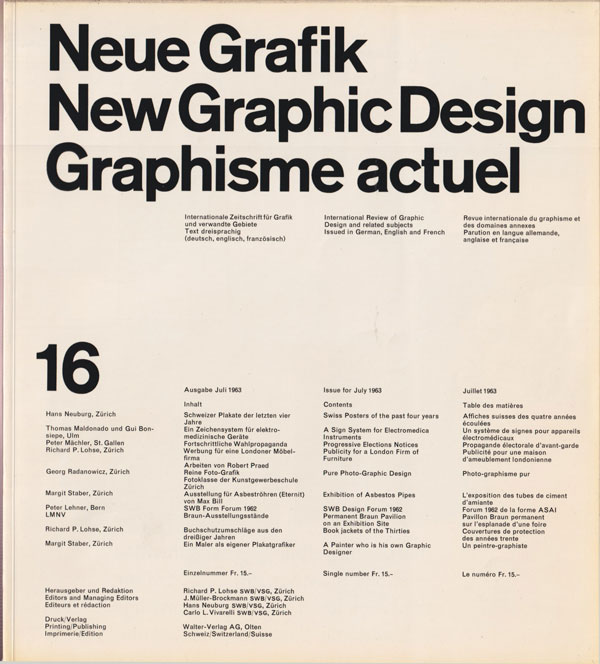 古書古本 Totodo：Neue Grafik 各号（Verlag Otto Walter ノイエ