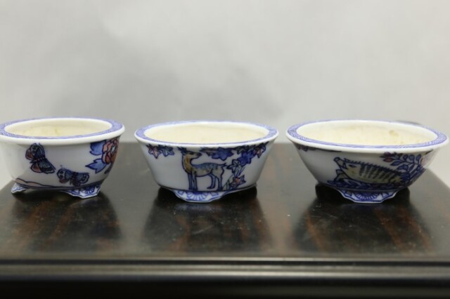 骨董、盆栽鉢、盆栽小鉢、茶道具、華道、青磁(おそらく線香立てだと思