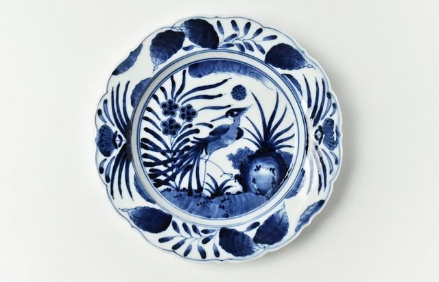 なおなお様リクエスト】784 骨董 古伊万里 芙蓉手輪花なます皿 3枚お