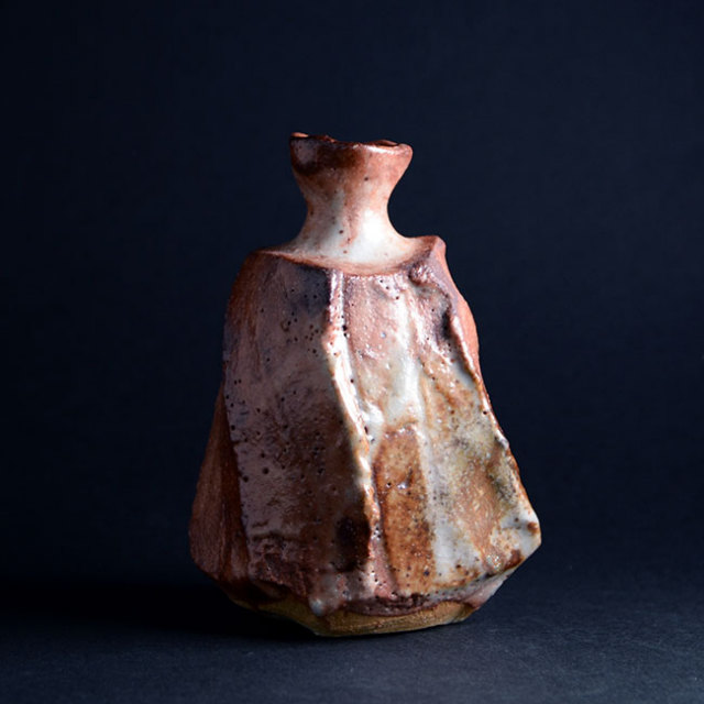 志野鎬徳利（共箱付A） 作家「新学」