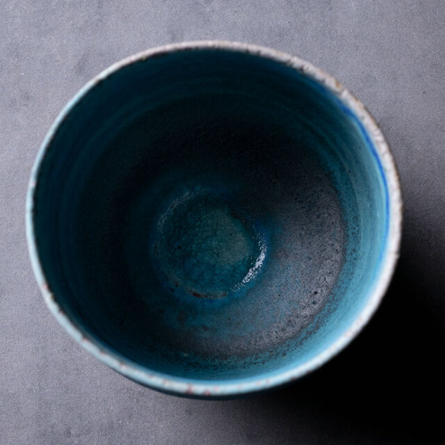 抹茶茶碗 |【共箱付】青茶碗 (SOY-581) 作家「山田想」