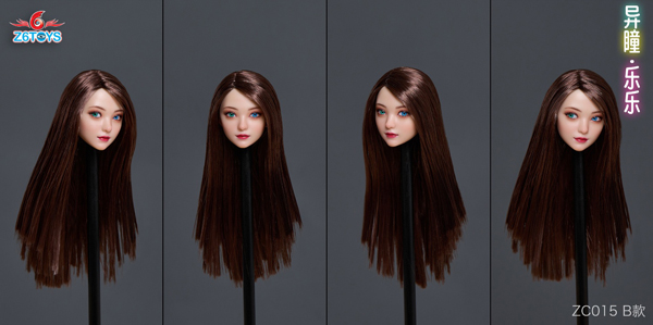 Z6TOYS】ZC015 A/B/C/D/E/F/G 1/6 Movable Eye Beauty Headsculpt 楽楽