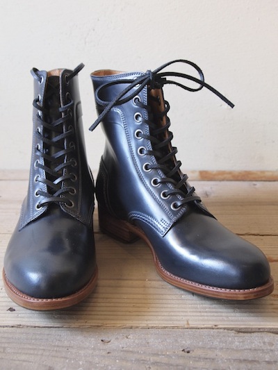 chausser (ショセ) C-7060 ダークネイビーコードバンレースアップ