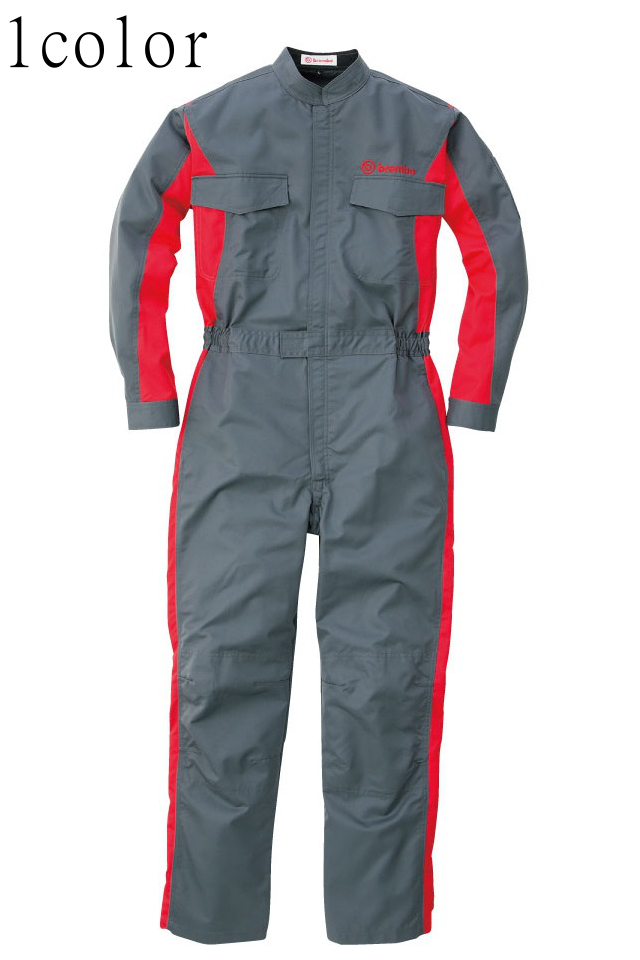 brembo】長袖メカニックスーツ帯電防止ブレンボロゴ入りツナギBR-5500