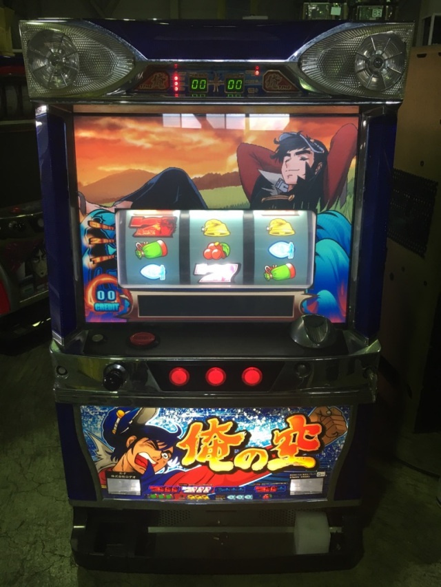 パチスロ実機】ロデオ☆『初代』俺の空【不要機付】4号機・人気台 4