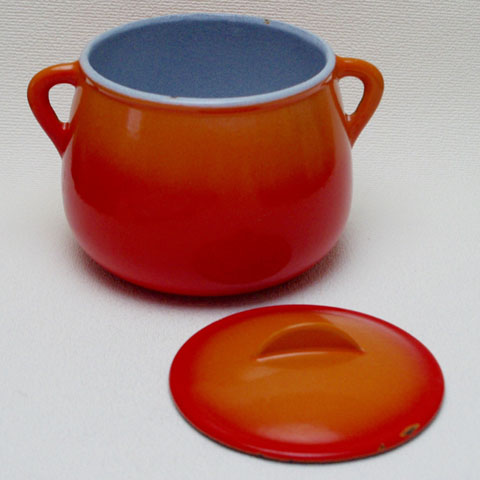 ヴィンテージ・ルクルーゼ鍋 （ビーンズポット）オレンジグラデーション