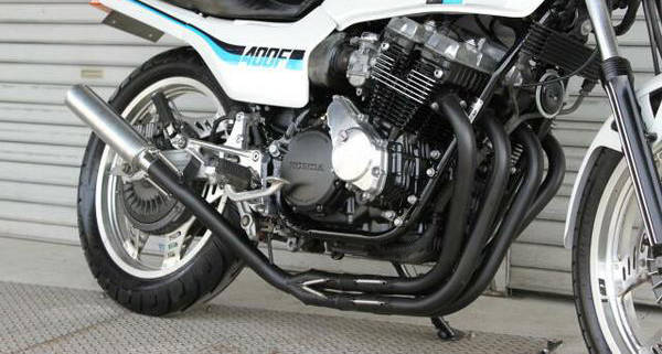 CBX400F エルサウンド4-2-1マフラーブラック 8分割