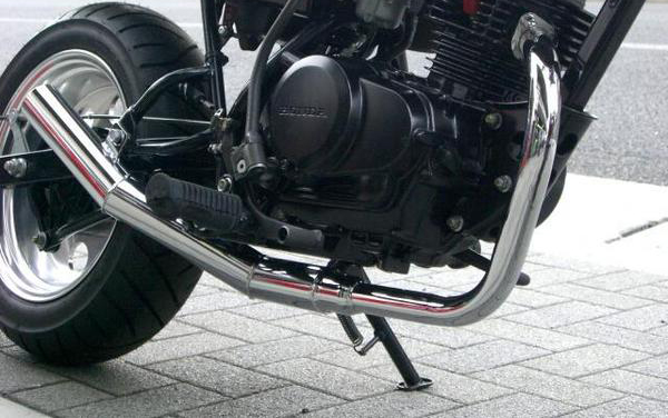 APE50 エルサウンド ショート管 メッキ エイプ50