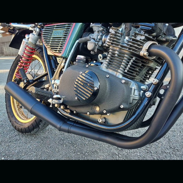 TOP MODA】 GS400 塾長管 ブラック 旧車 マフラー