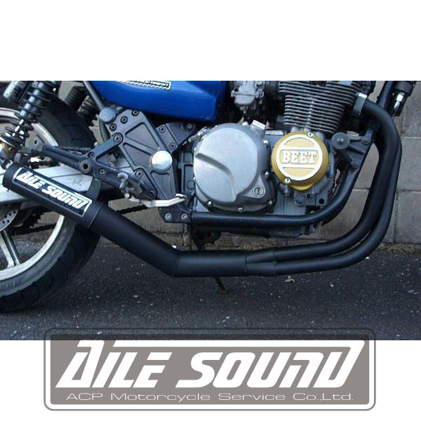 ゼファー400～ゼファー400χ エルサウンド ショート管 ブラック マフラー