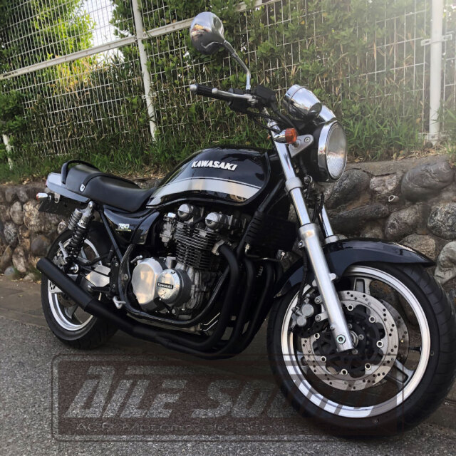 ゼファー750 エルサウンド ショート管 ブラック マフラー