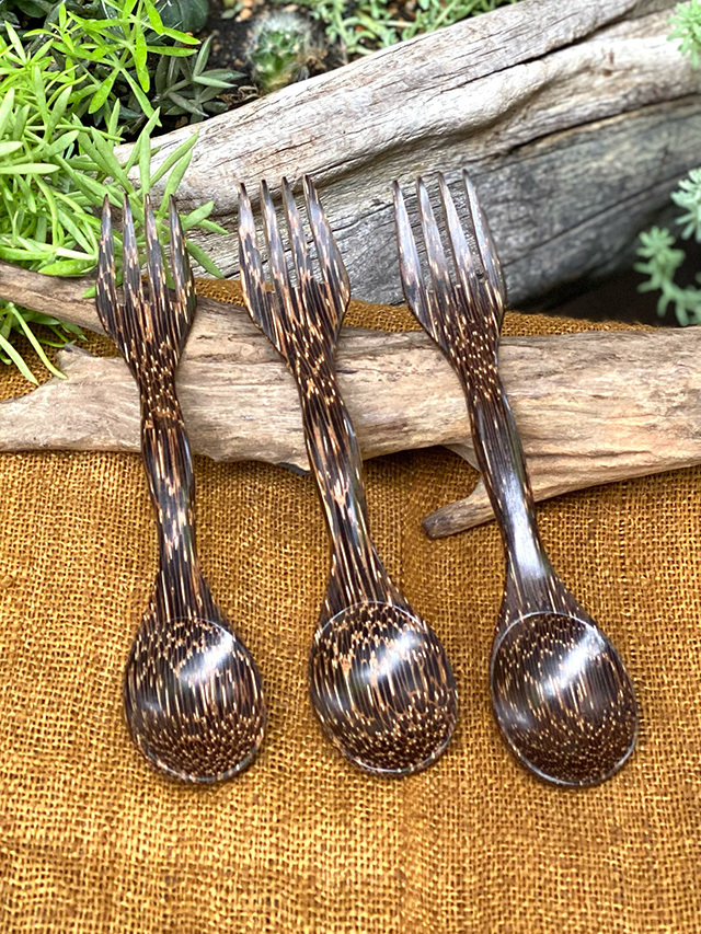 ヤシの木 2WAY スプーン フォーク・小【パヤカ オンラインショップ】