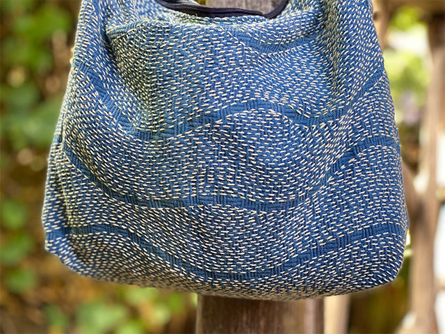 COTTON100% 草木染め 刺し子 ショルダーバッグ【パヤカ オンライン