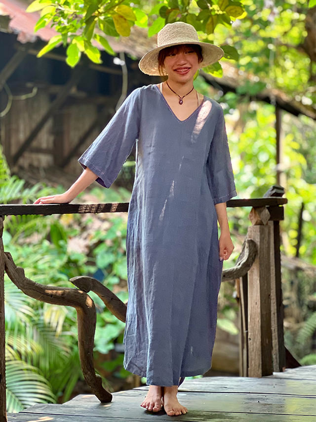 HEMP100% 山岳民族 刺繍付き ワンピース【パヤカ オンラインショップ】