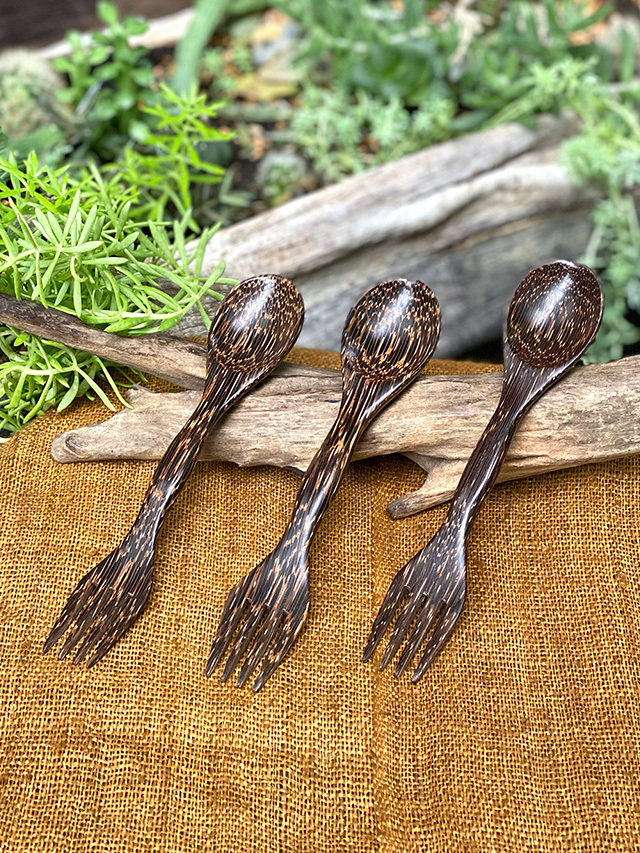 ヤシの木 2WAY スプーン フォーク・小【パヤカ オンラインショップ】