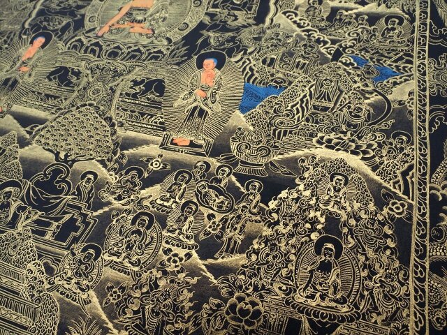 ◇現地より直送！職人による肉筆◇貴重な本物・曼荼羅（マンダラ