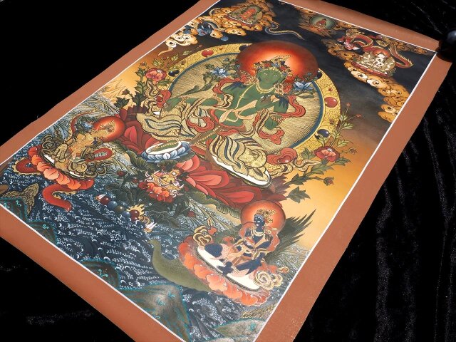 ◇現地より直送！職人による肉筆◇貴重な本物・曼荼羅（マンダラ