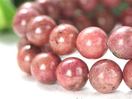 ☆数量限定!!濃色タイプ☆希少!!憧れの純国産石☆薔薇輝石と水晶の混合