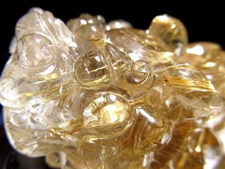 最終価格！ルチル 貔貅 水晶彫刻 貔貅（ヒキュウ） （ルチルクォーツ