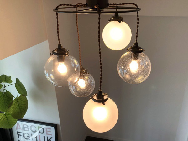 オレリア5 ORELIA5 5灯ガラスペンダントライト LT-3531 【INTERFORM