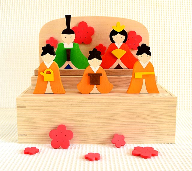お雛様ボックス 森林工芸館｜コンパクトな卓上型｜木のおもちゃ ポプリの森