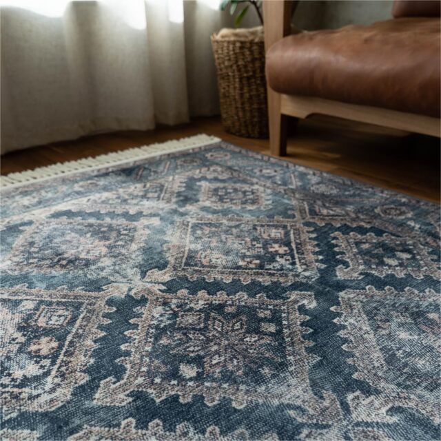 ヴィンテージ風のおしゃれなプリントラグ 約 190x240 cm 3畳｜輸入絨毯