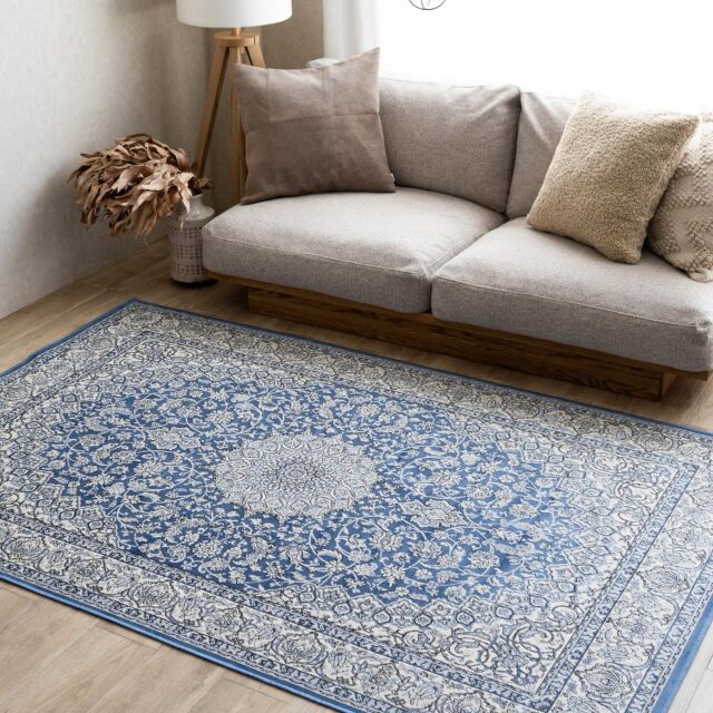 シルクのような光沢、ペルシャ柄のラグマット 約 195×250 cm 3畳｜輸入
