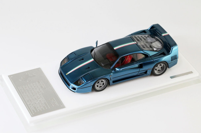SCM Model 1/43 Ferrari F40 Chrome Mirage Blue limited 30pcs