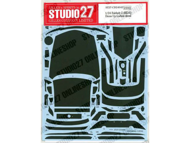 STUDIO27デカール CD24042 1/24 Nissan Fairlady Z (RZ34) Dress Up