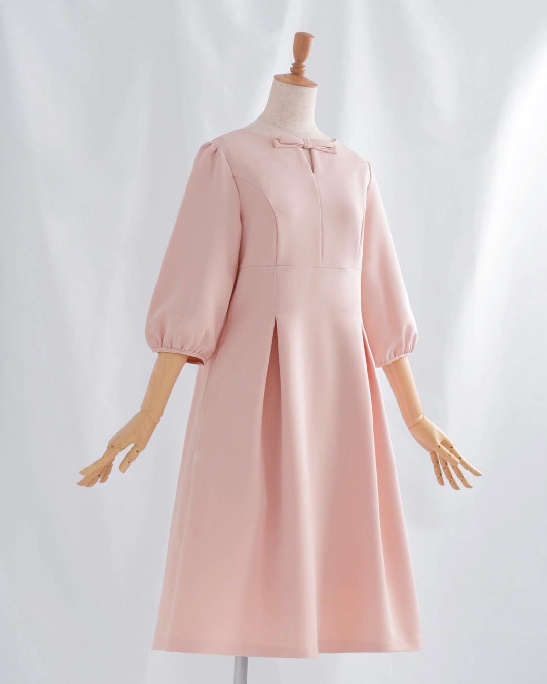 キレイ ワンピ リリアン】お色展開：ピンク,ネイビー,ホワイト,グレー