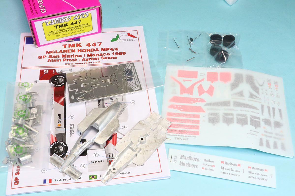 タメオ 1/43 メタルキット マクラーレン MP4/4 サンマリノ／モナコ GP