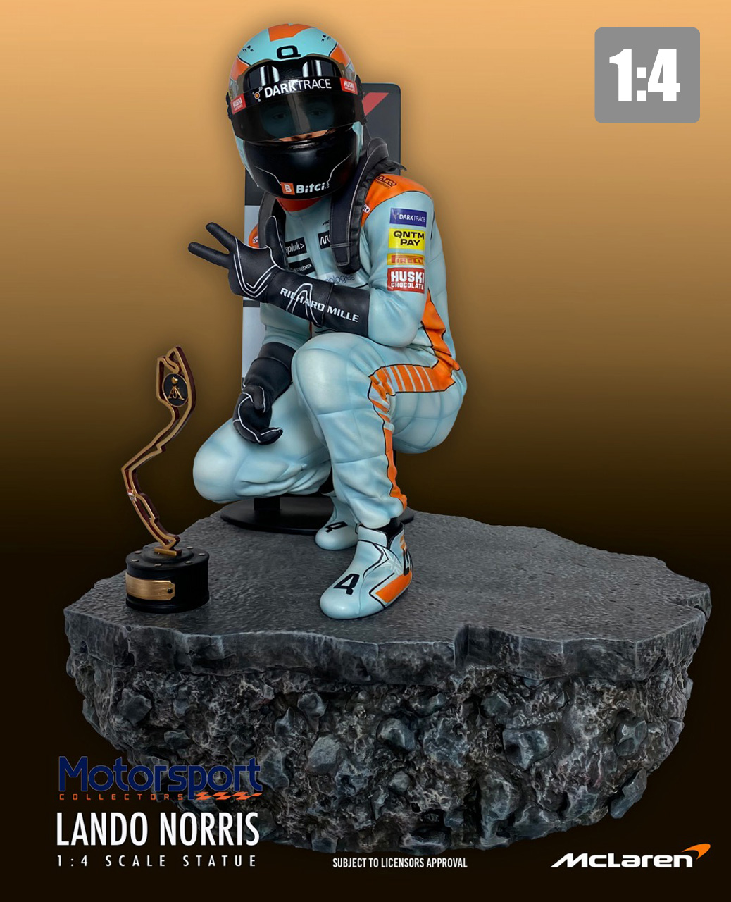 予約] モータースポーツコレクターズ 1/4 フィギュア L.ノリス モナコ