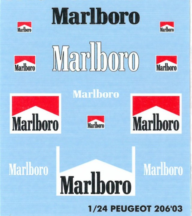 ミュージアムコレクション 1/24 プジョー 206 2003 マルボロ (タミヤ