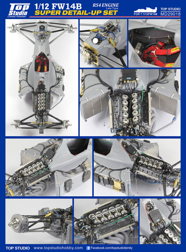 予約] トップスタジオ 1/12 ウィリアムズ FW14B ディティールアップ