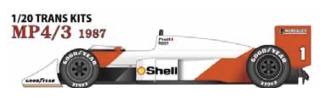 スタジオ27 1/20 トランスキット マクラーレン MP4/3B 1987 テストカー