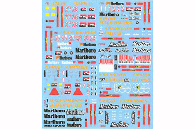 ミュージアムコレクション 1/64 フェラーリ F1用 追加ロゴセット 1台用